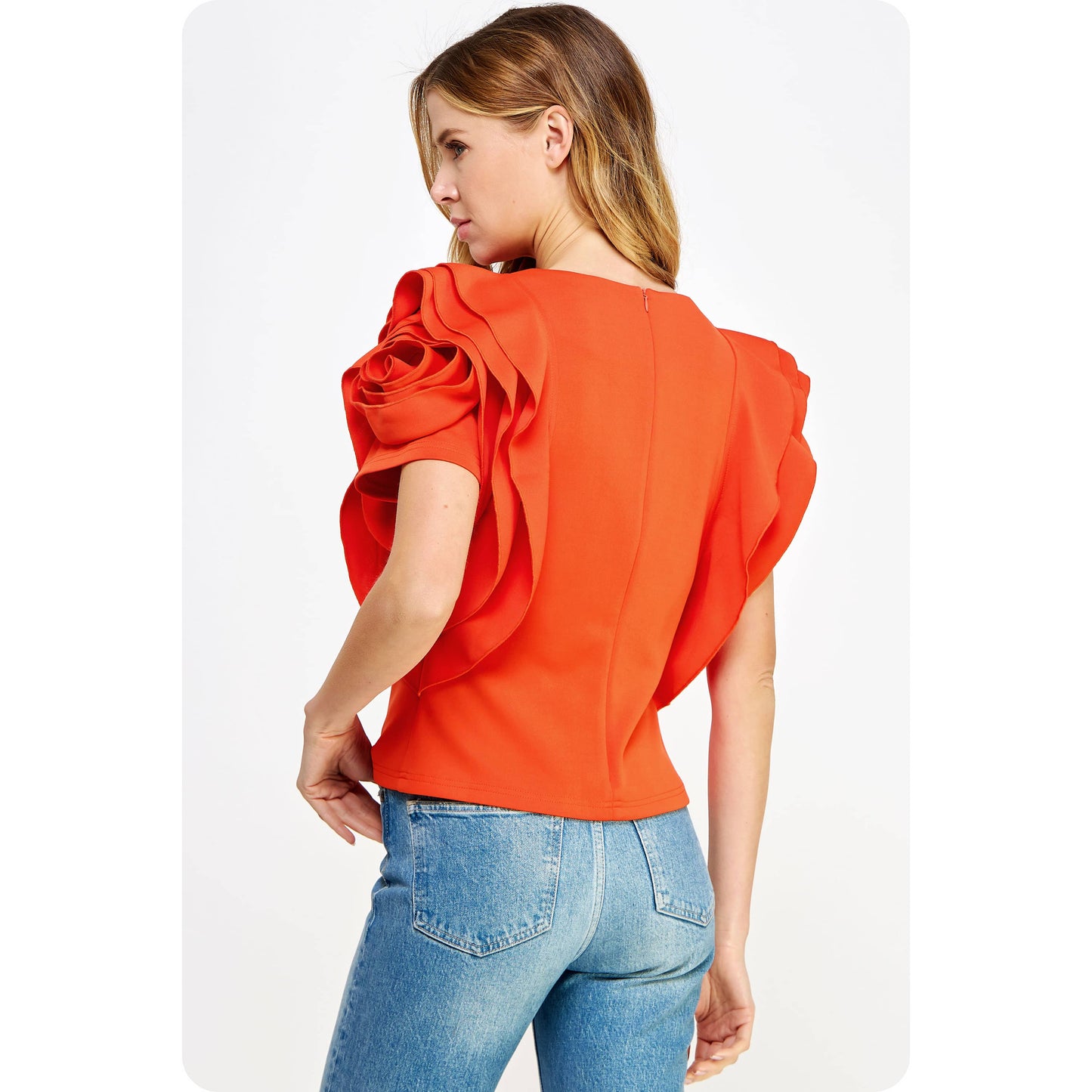 Rosey Red Origami Top