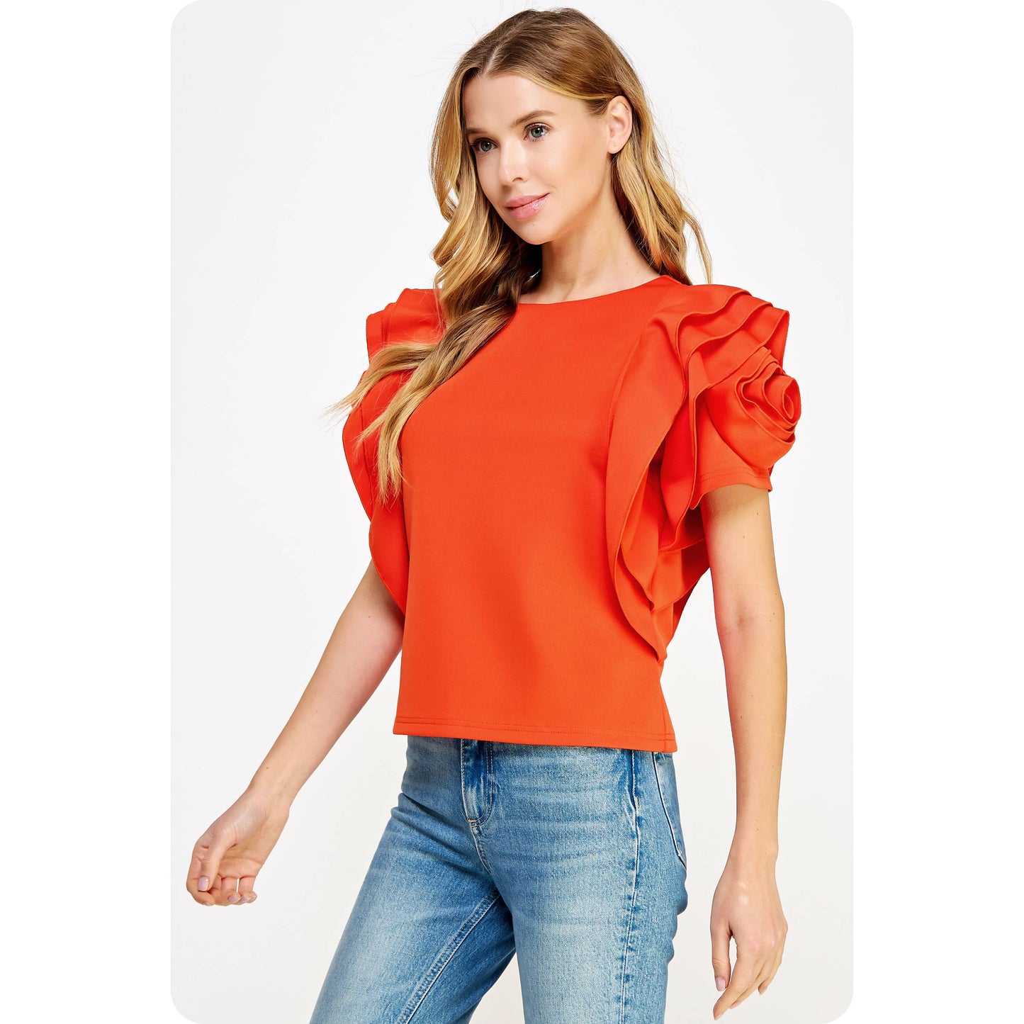 Rosey Red Origami Top