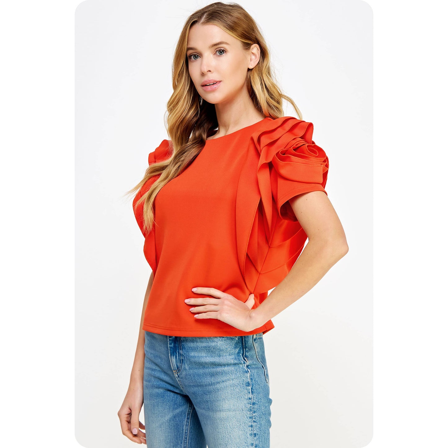 Rosey Red Origami Top