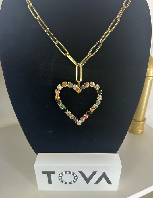 Swarovski Metallic Heart Necklace