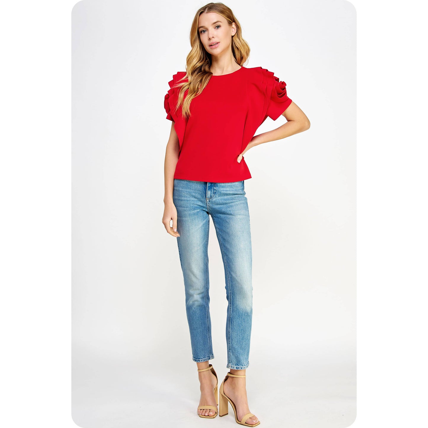 Rosey Red Origami Top