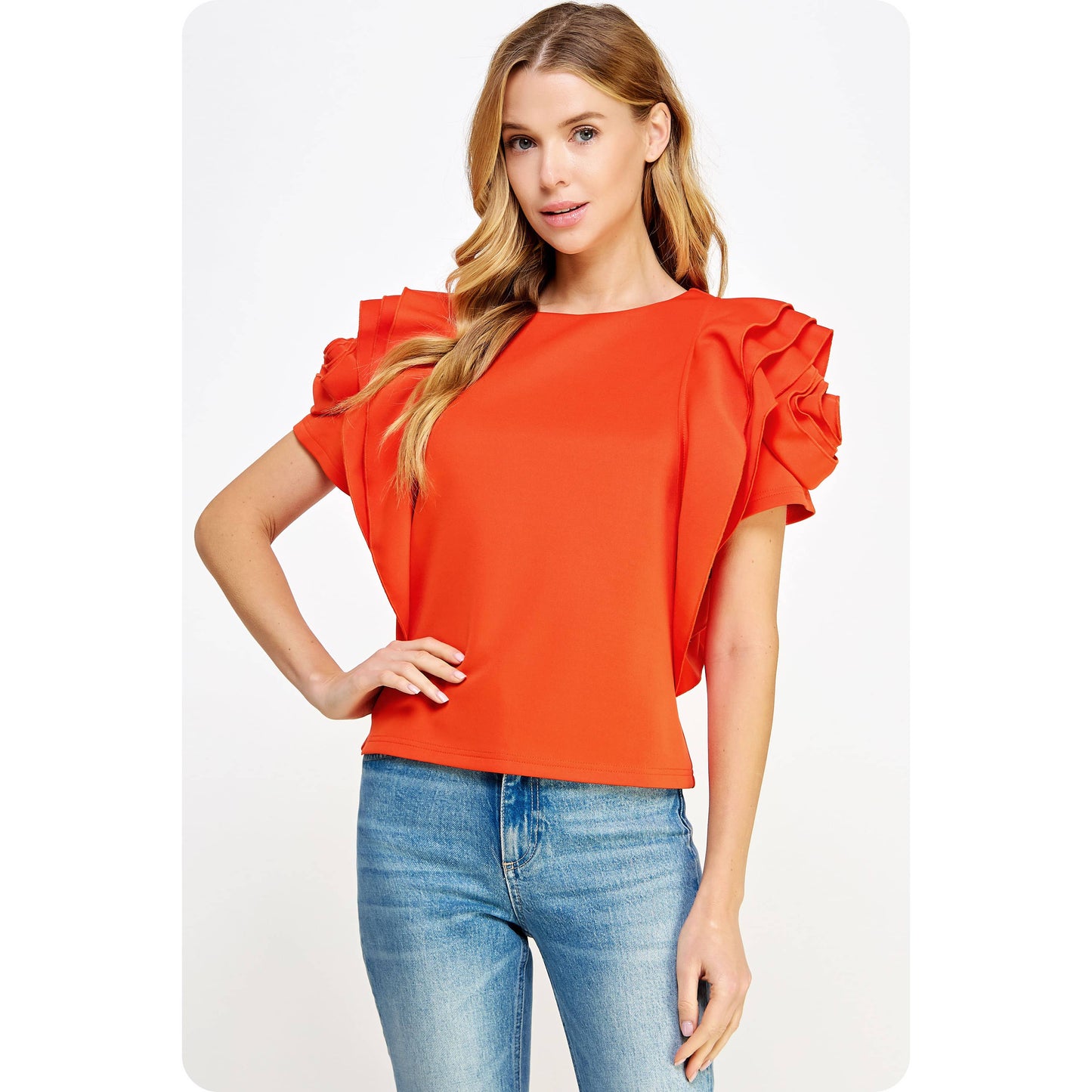 Rosey Red Origami Top