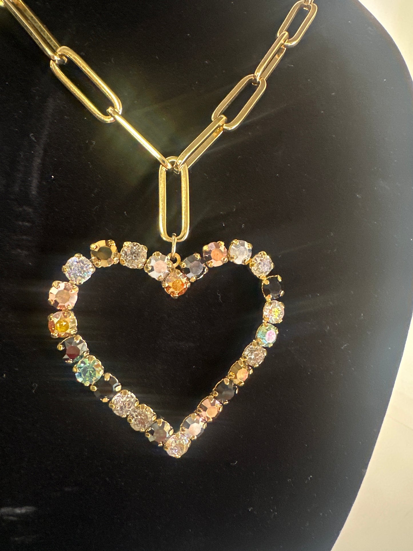 Swarovski Metallic Heart Necklace