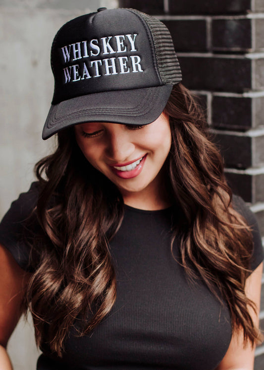 Black Whiskey Weather Trucker Hat