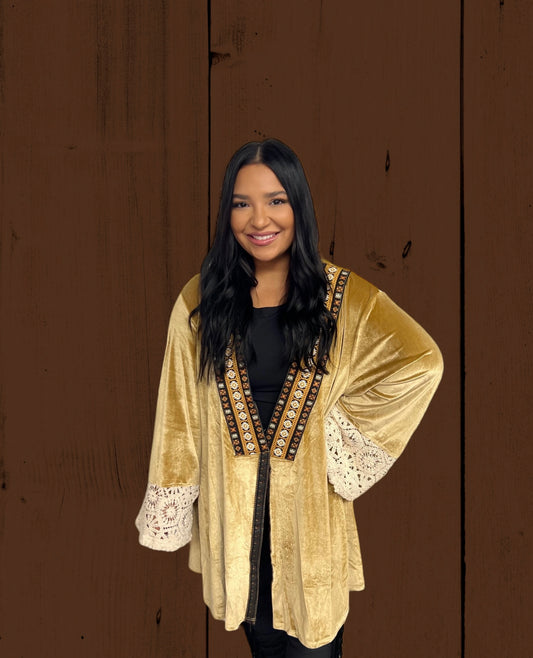 Megan Gold Detailed Duster