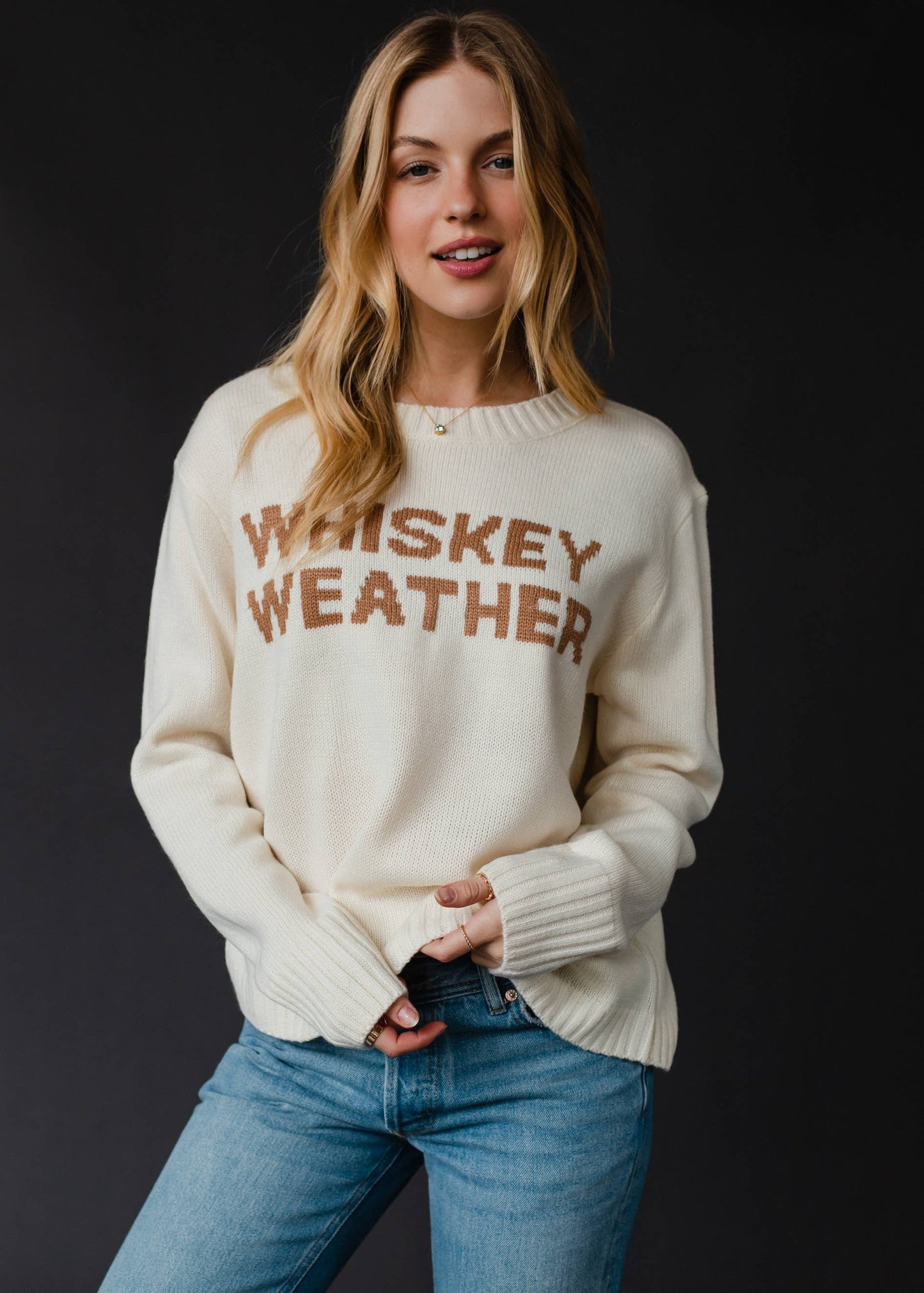 Envy Ivory Whiskey Weather Sweater