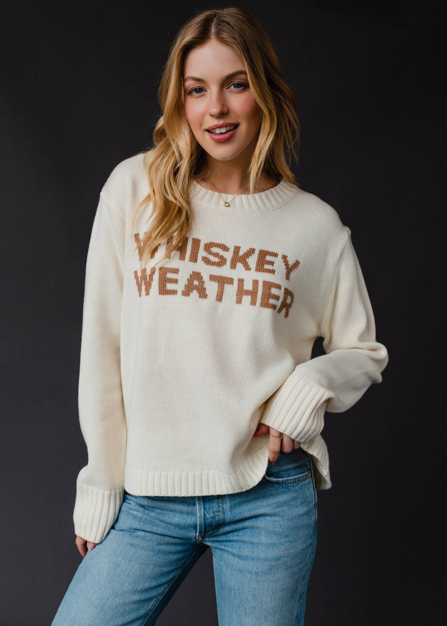 Envy Ivory Whiskey Weather Sweater