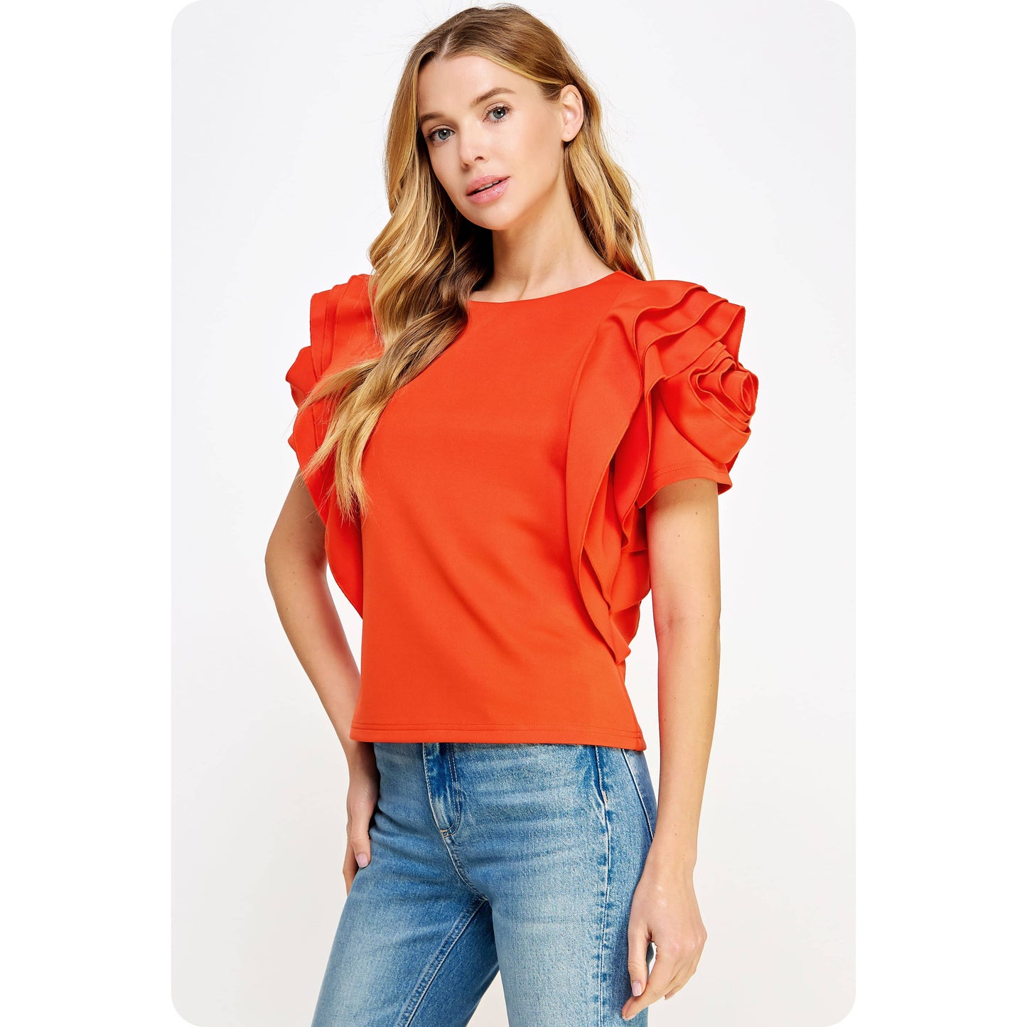 Rosey Red Origami Top