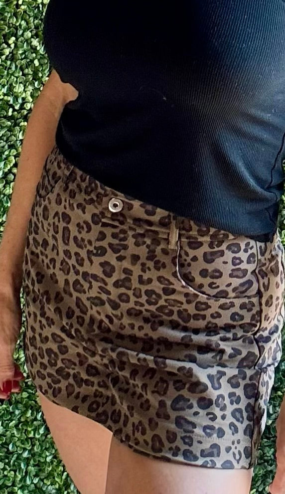 Marley Mocha Leopard Skort