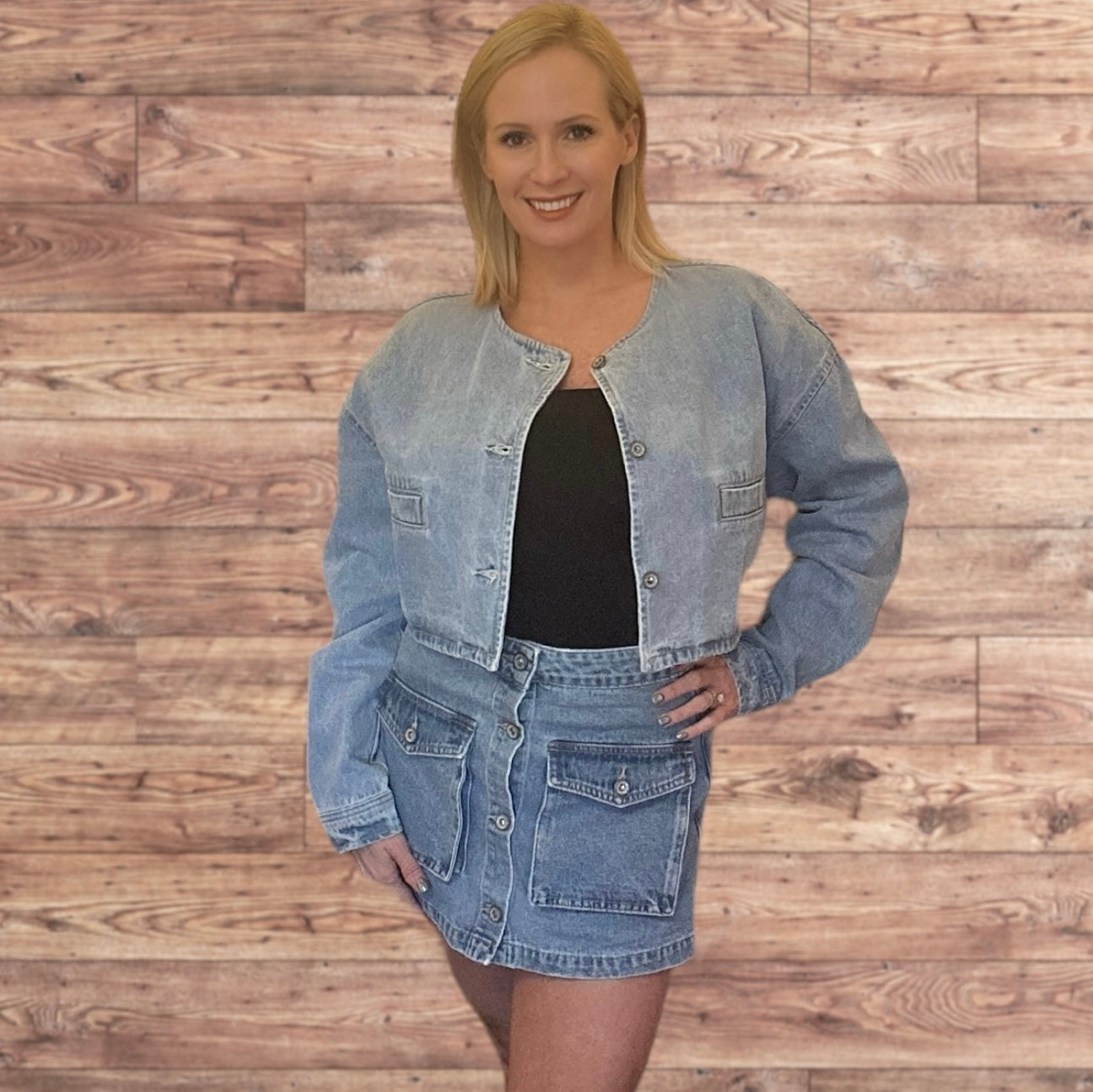 Lexi Cropped Relaxed Denim Jacket