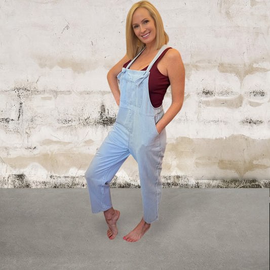 Ella Tie Shoulder Straight Leg Overalls