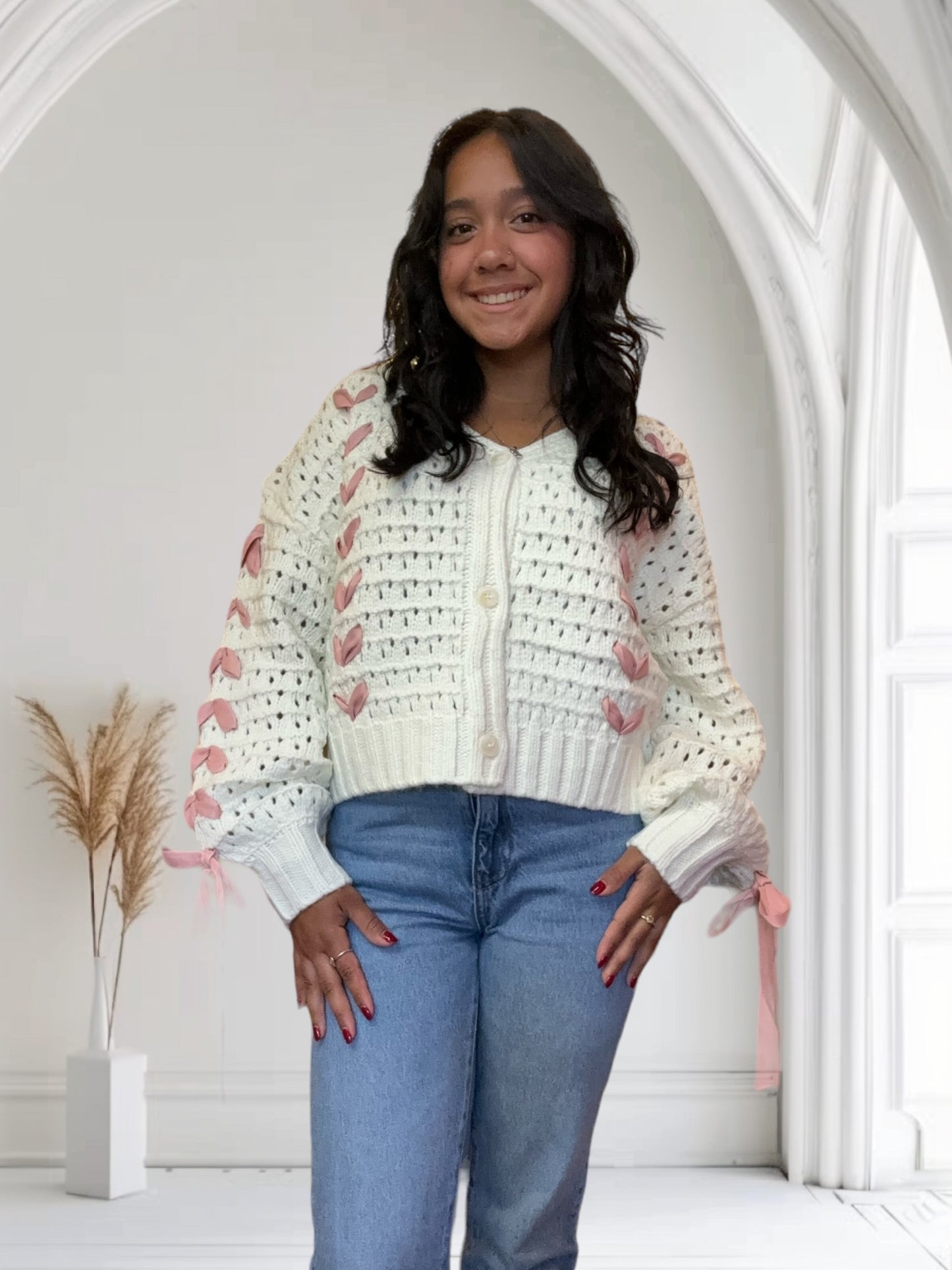 Bonnie Bow Point Sweater Cardigan