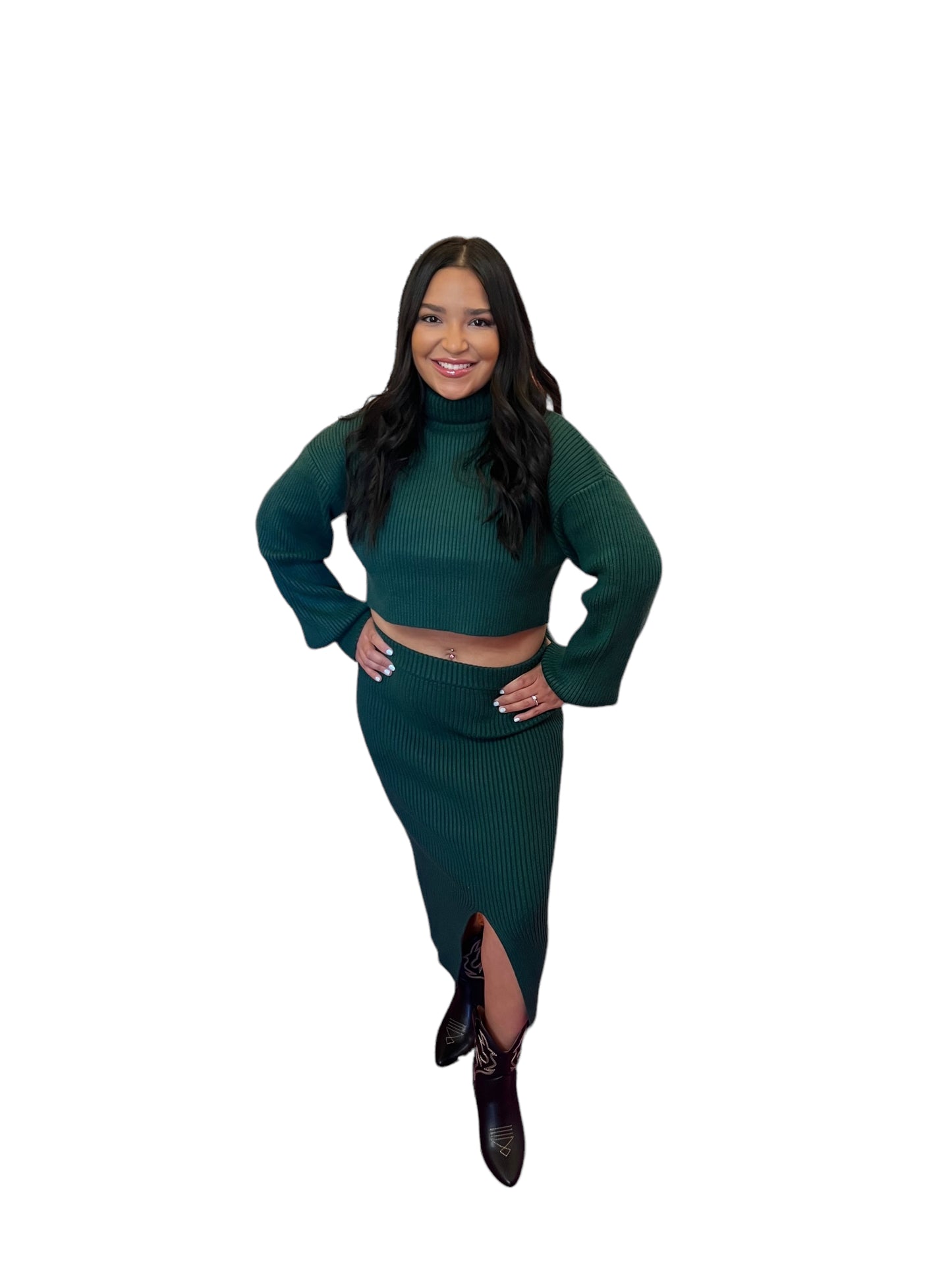 Hunter Green Sweater Skirt