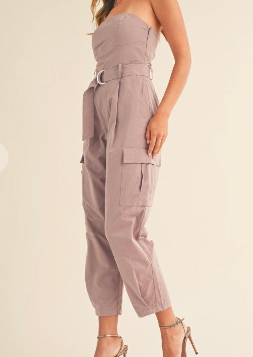 Juliette Strapless Belted Jumpsuit