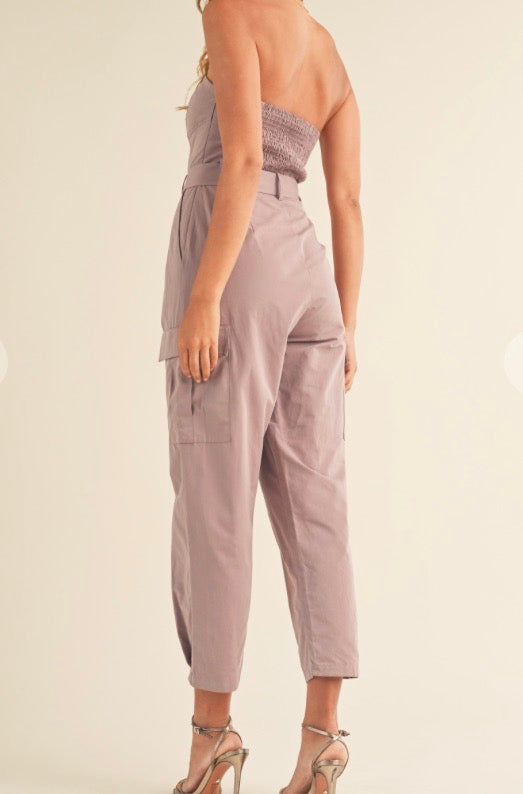 Juliette Strapless Belted Jumpsuit