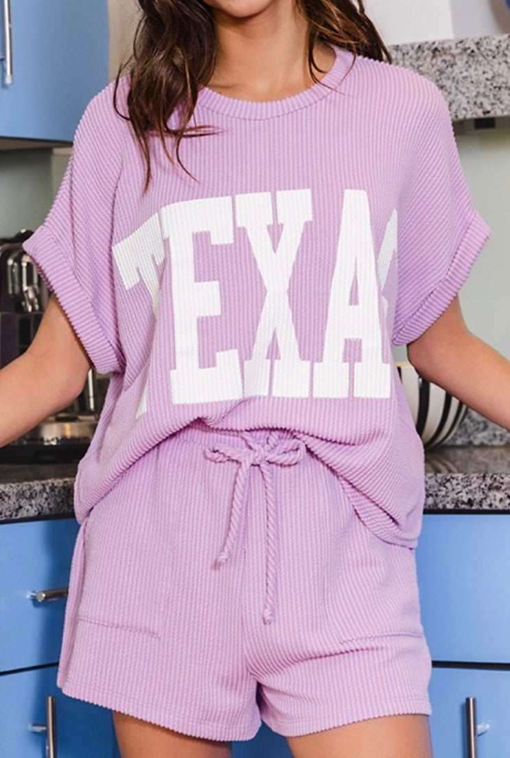 Texas Short Sleeve Oversized Top