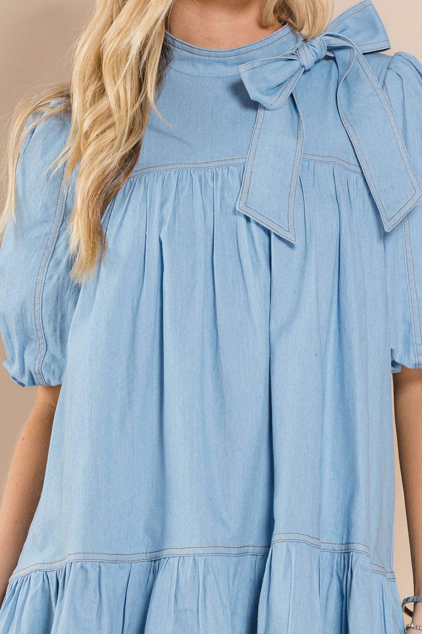 Tiffany Chic Style Casual Denim Dress