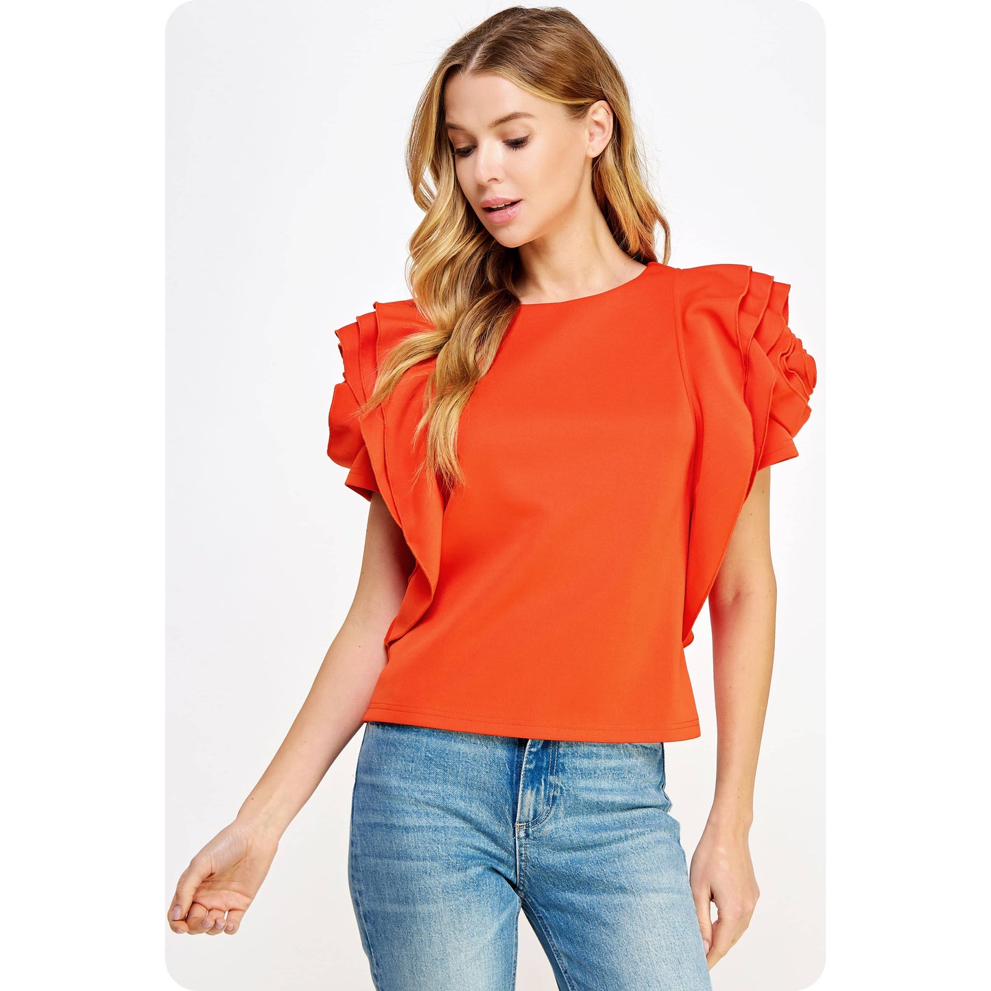 Rosey Red Origami Top