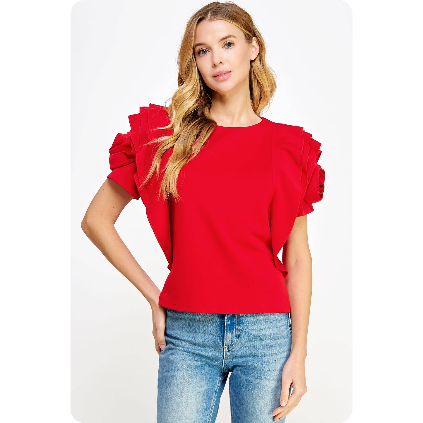 Rosey Red Origami Top