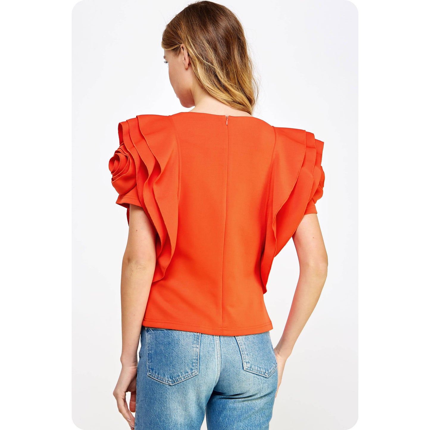 Rosey Red Origami Top