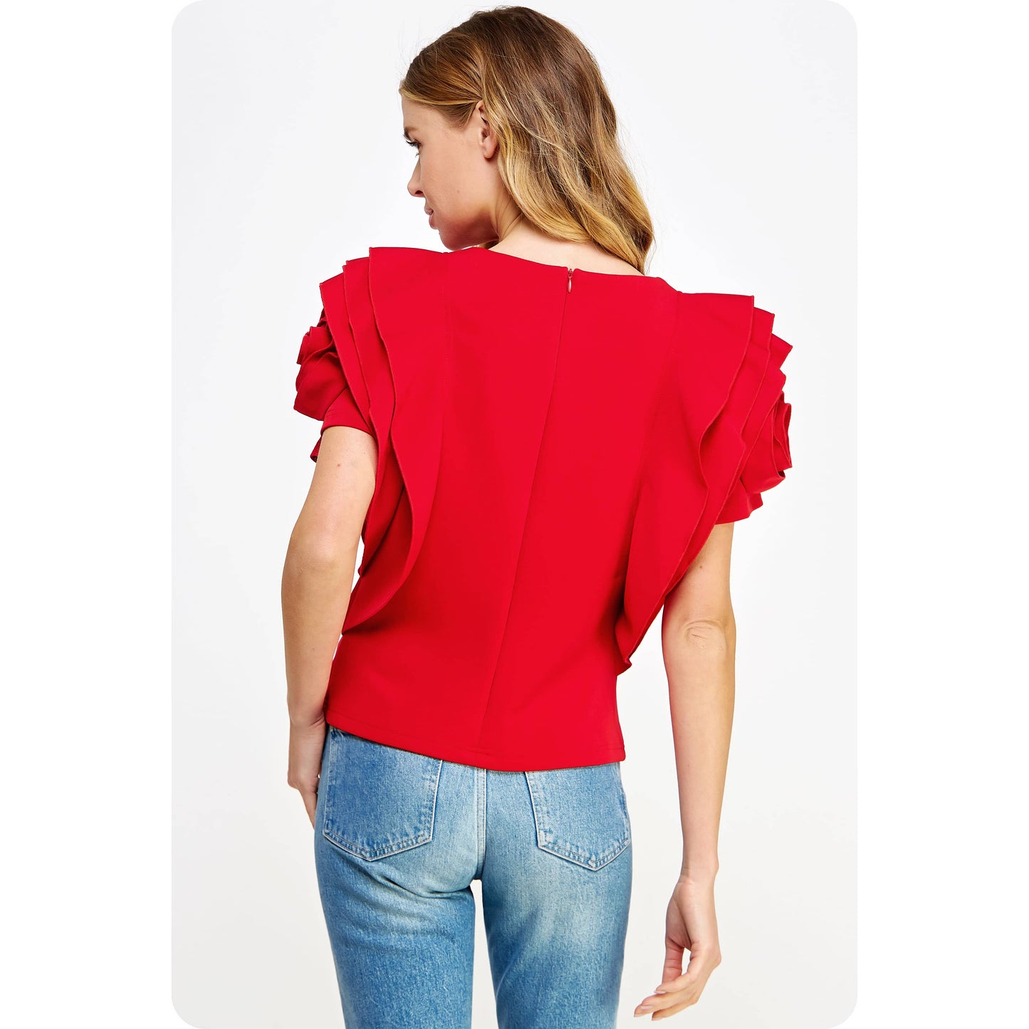 Rosey Red Origami Top