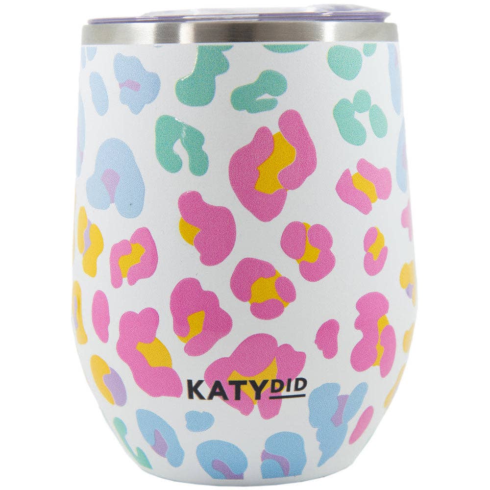 Pastel Leopard Stainless Steel WINE TUMBLER